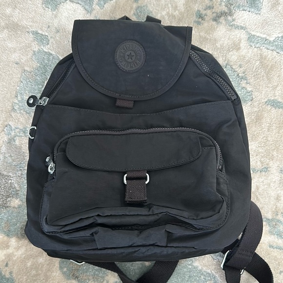 Kipling Queenie Black Small Backpack - Picture 1 of 4